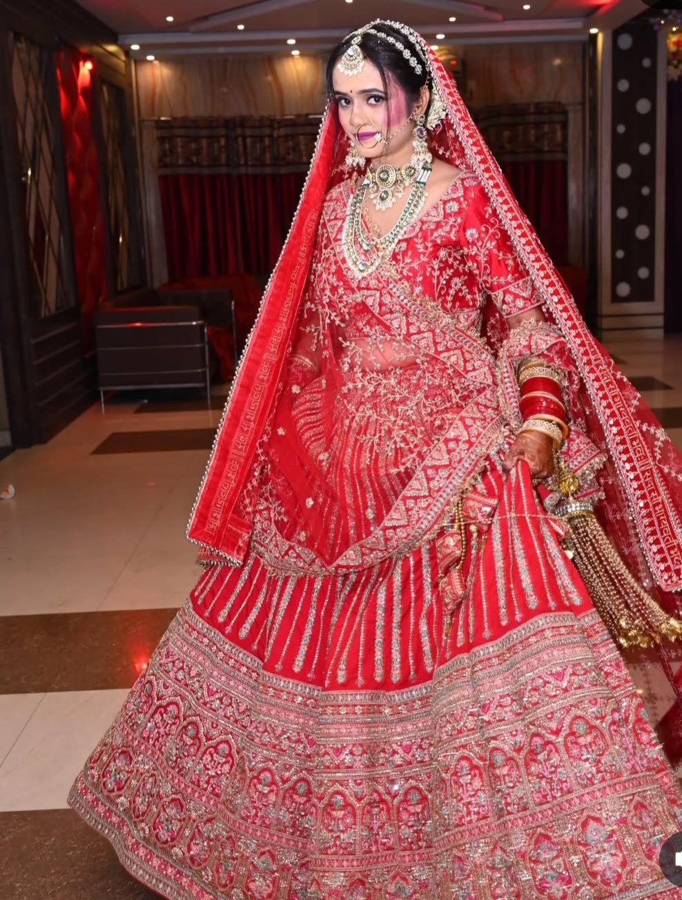 Red Saree Bridal Look